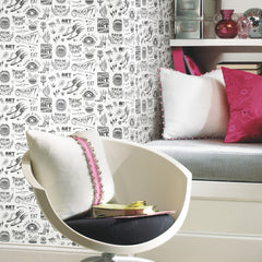 Disney Peel and Stick Wallpaper in a room setting