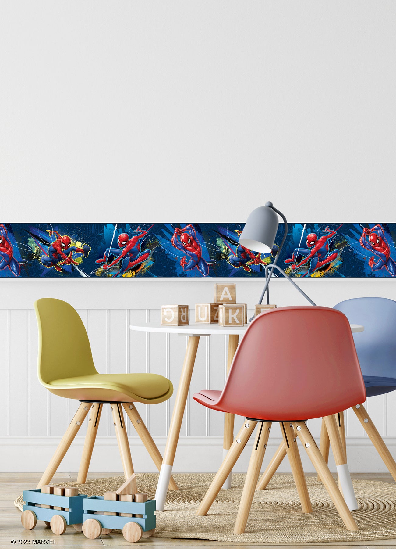 Marvel Spider-Man Borders in a room setting
