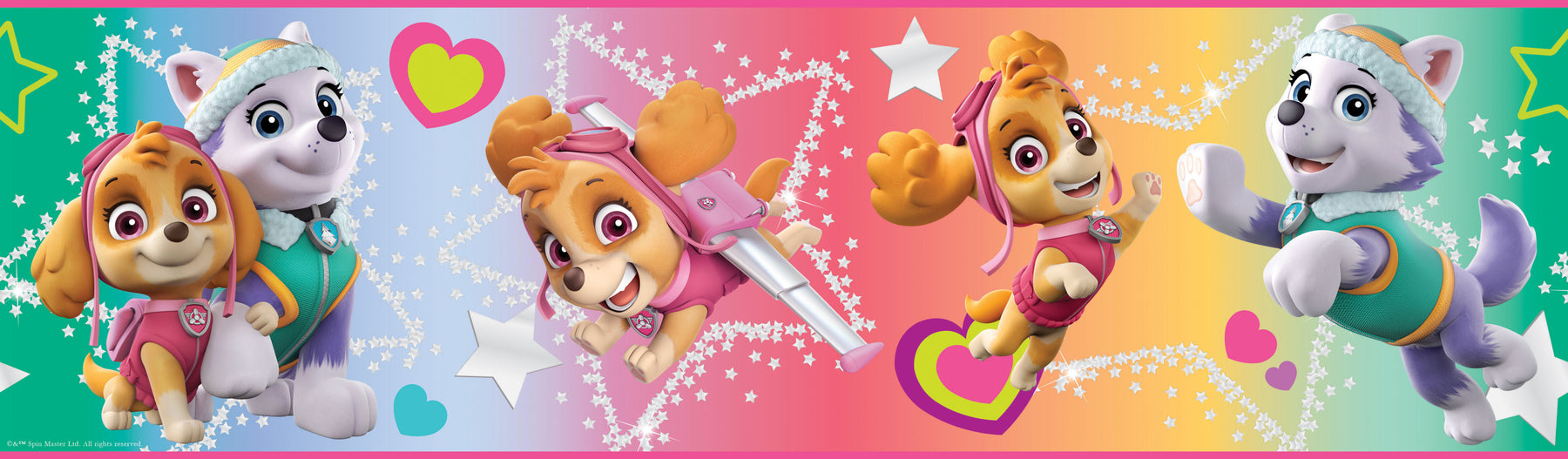 Paw Patrol Skye & Everest Borders by WallPops