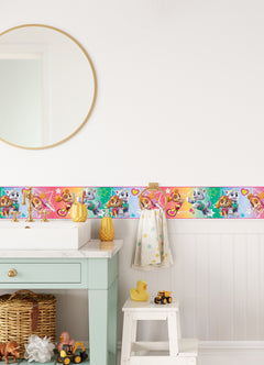 Paw Patrol Skye & Everest Borders in a room setting