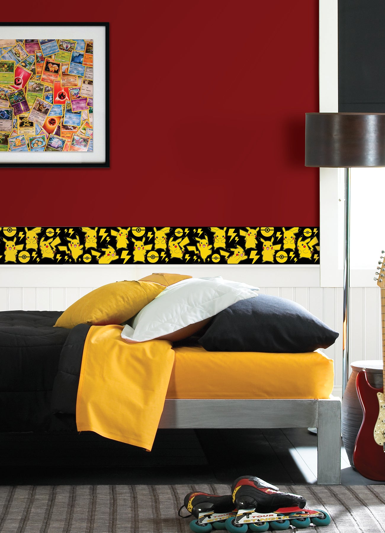 Pokémon Pikachu Borders in a room setting