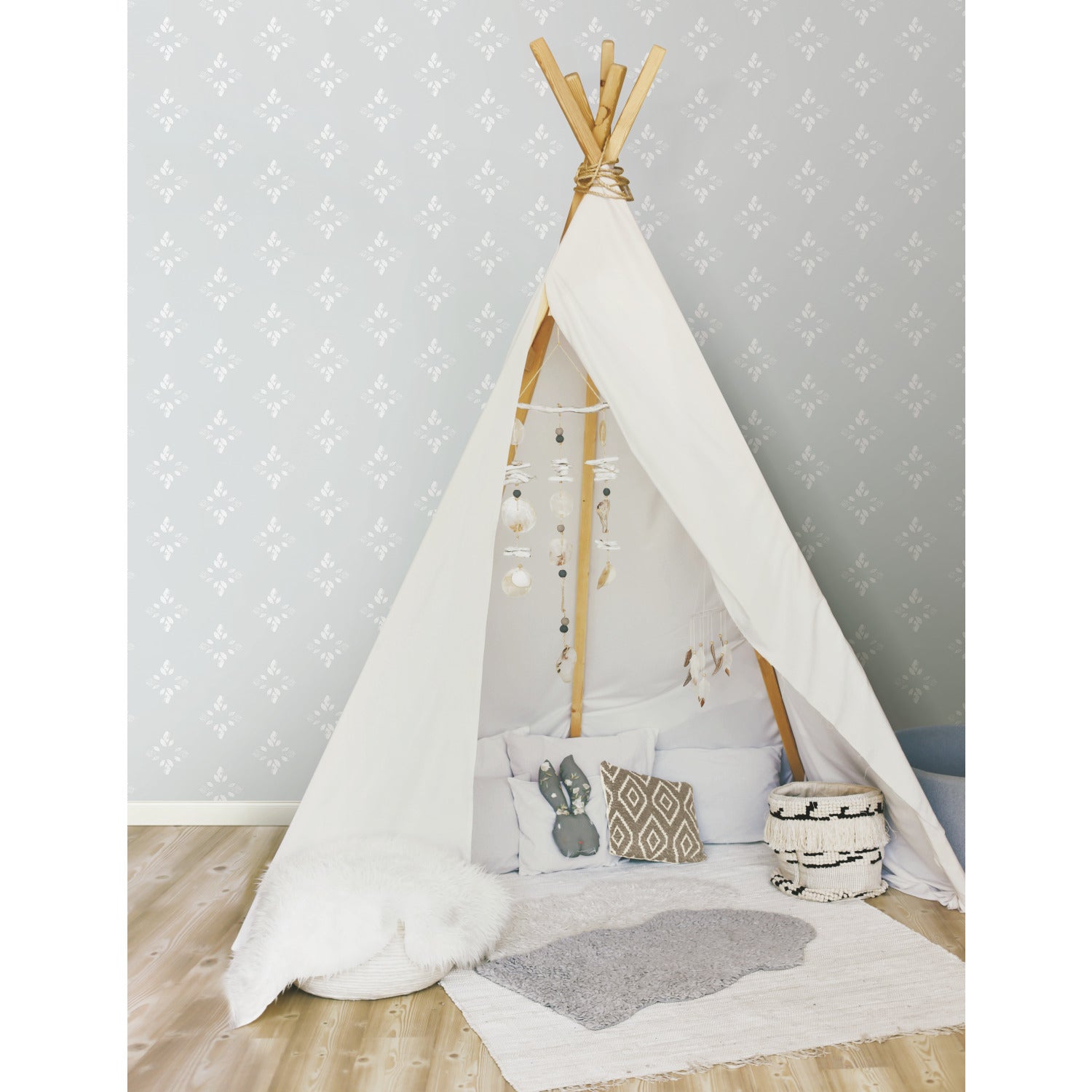 RMK12144WP peel and stick wallpaper in a room setting