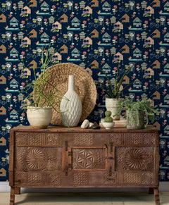 RMK12153RL Peel and Stick Wallpaper in a room setting