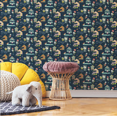 RMK12153RL Peel and Stick Wallpaper in a room setting