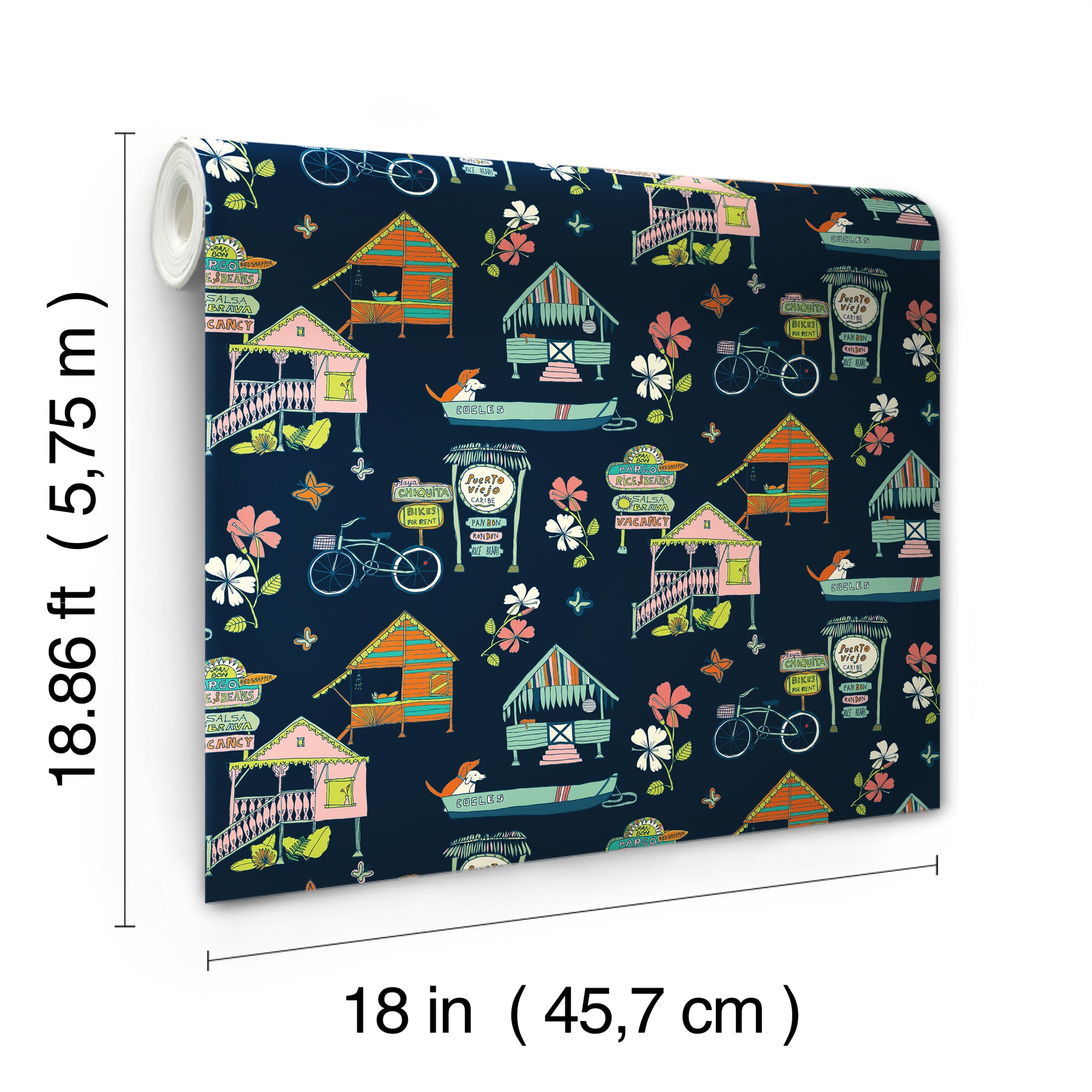 RMK12153RL Peel and Stick Wallpaper - dimensions