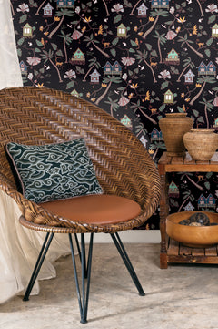 Calypso Jungle P&S Wallpaper in a room setting