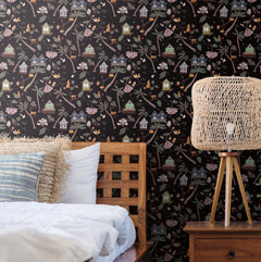 Calypso Jungle P&S Wallpaper in a room setting