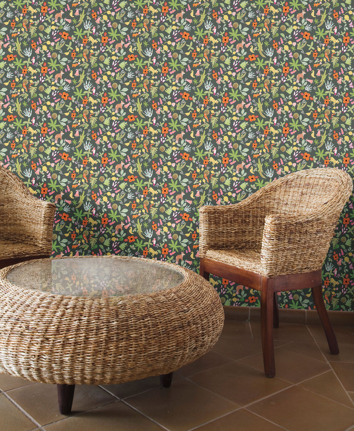 RMK12157RL Peel and Stick Wallpaper in a room setting