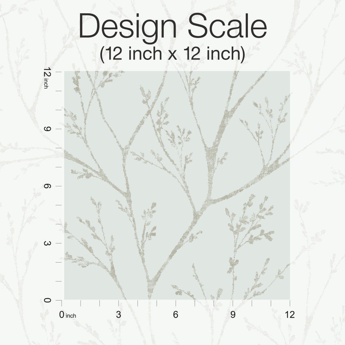Tree Branches Peel & Stick Wallpaper pattern close-up
