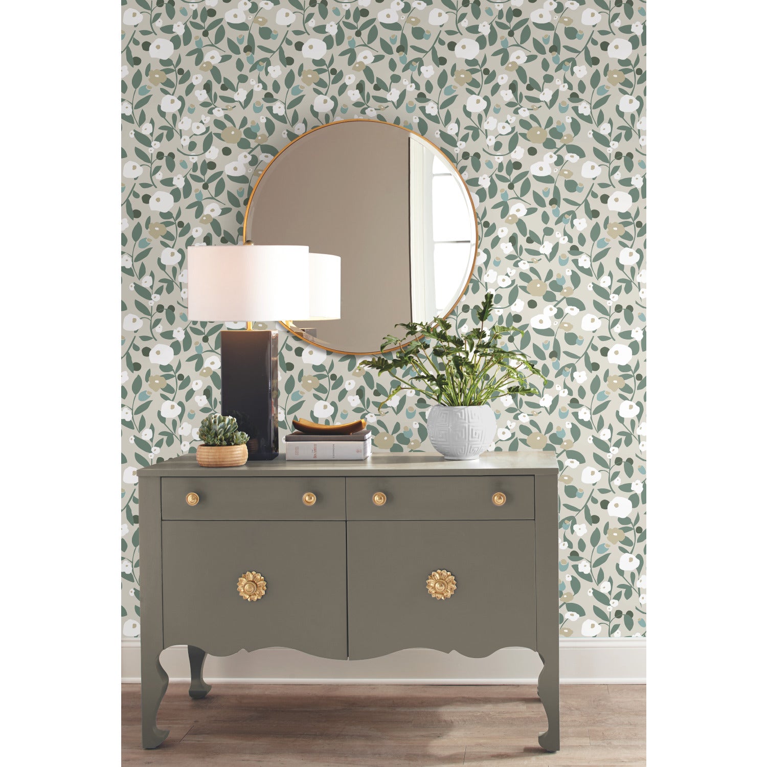 Kensington Garden Peel & Stick Wallpaper in a room setting