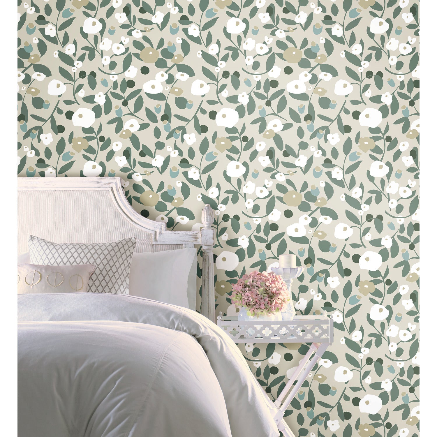 Kensington Garden Peel & Stick Wallpaper in a room setting