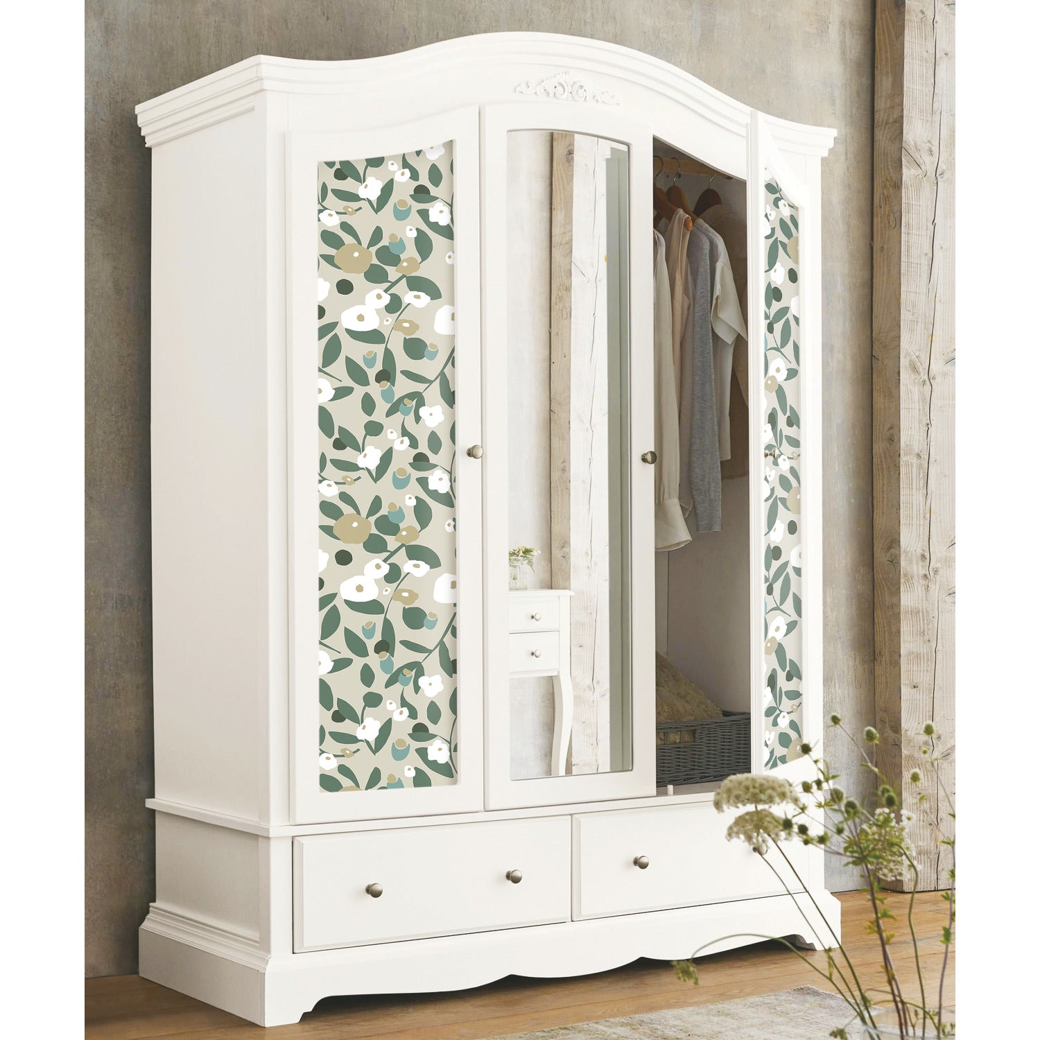 Kensington Garden Peel & Stick Wallpaper in a room setting
