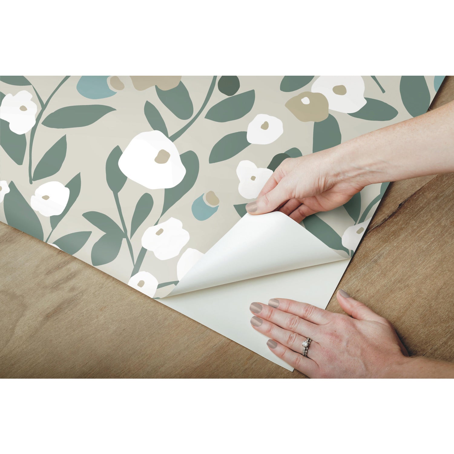 Kensington Garden Peel & Stick Wallpaper - peel and stick application