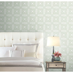 Overlapping Medallions P&S Wallpaper in a room setting