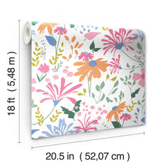 Bella Garden Peel & Stick Wallpaper - dimensions