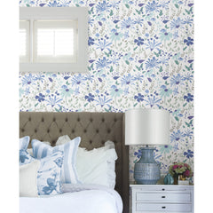 Bella Garden Peel & Stick Wallpaper in a room setting