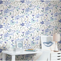 Bella Garden Peel & Stick Wallpaper in a room setting