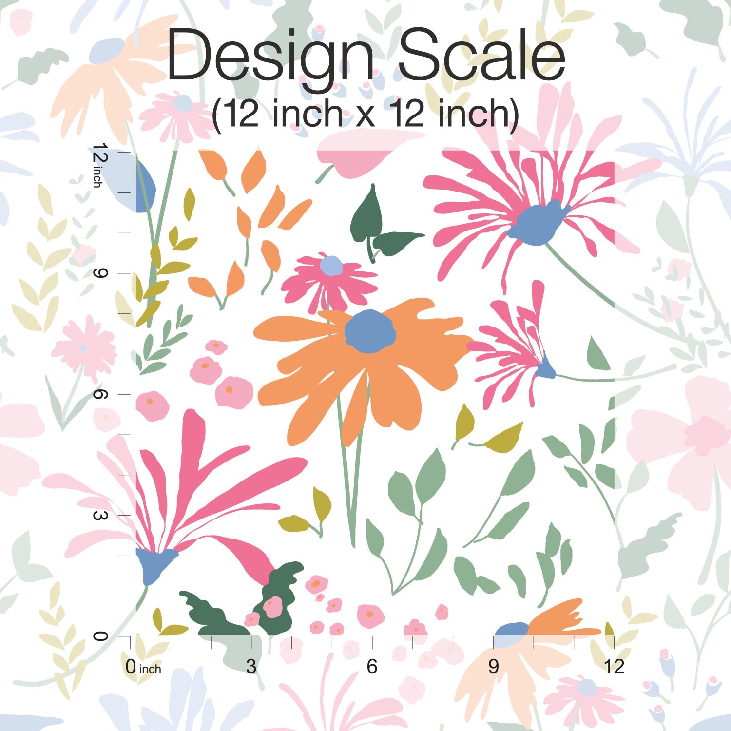 Bella Garden Peel & Stick Wallpaper pattern close-up