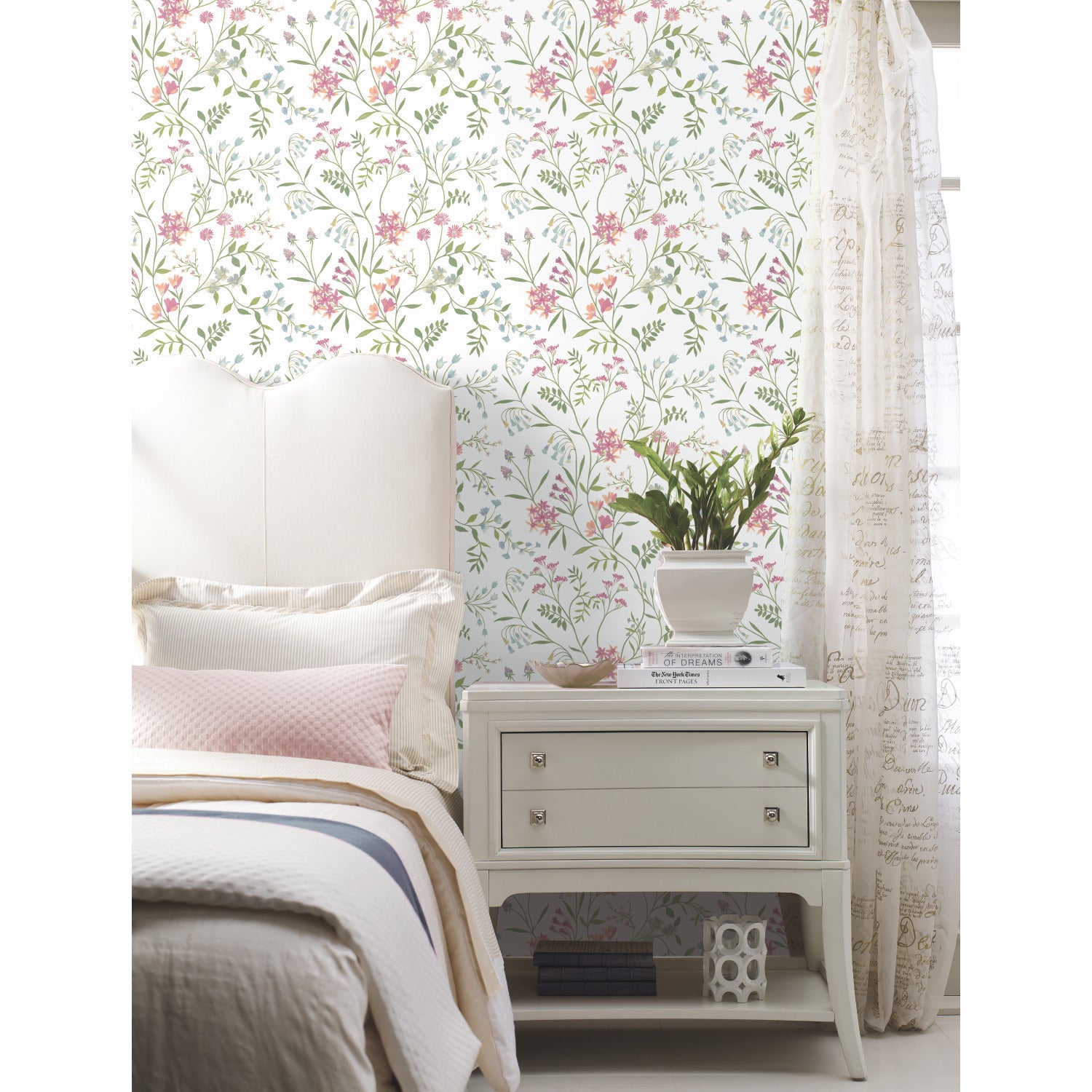 Meadow Mix Peel & Stick Wallpaper in a room setting