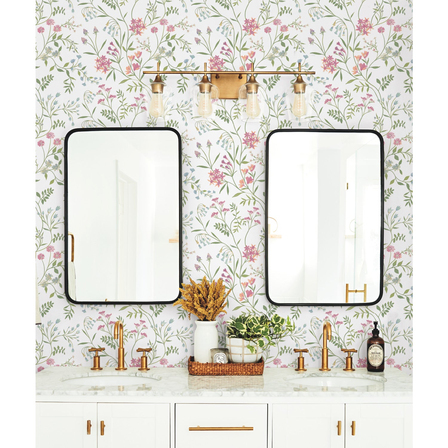 Meadow Mix Peel & Stick Wallpaper in a room setting