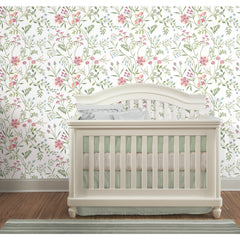 Meadow Mix Peel & Stick Wallpaper in a room setting