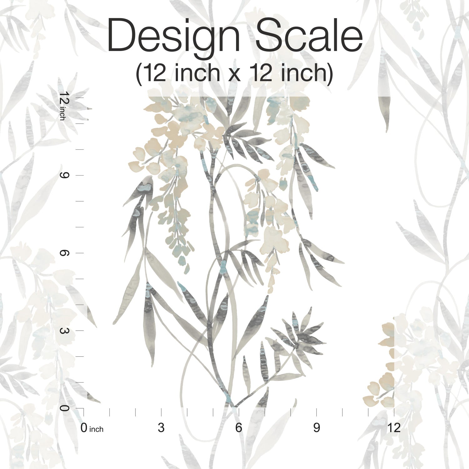 Nouveaux Wisteria P&S Wallpaper pattern close-up