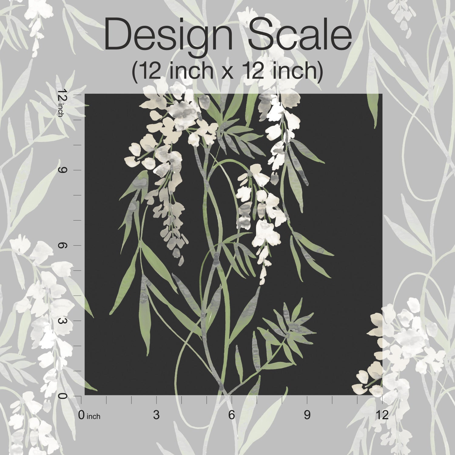 Nouveaux Wisteria P&S Wallpaper pattern close-up