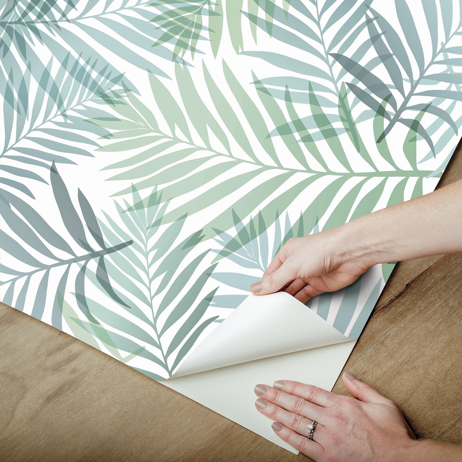 Tropical Vibe Peel & Stick Wallpaper - peel and stick application