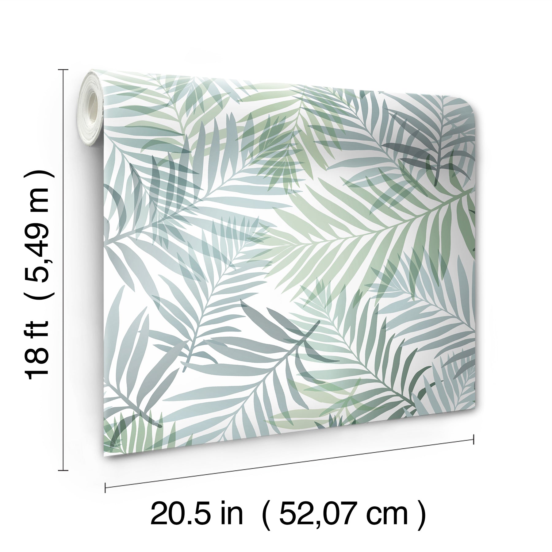 Tropical Vibe Peel & Stick Wallpaper - dimensions