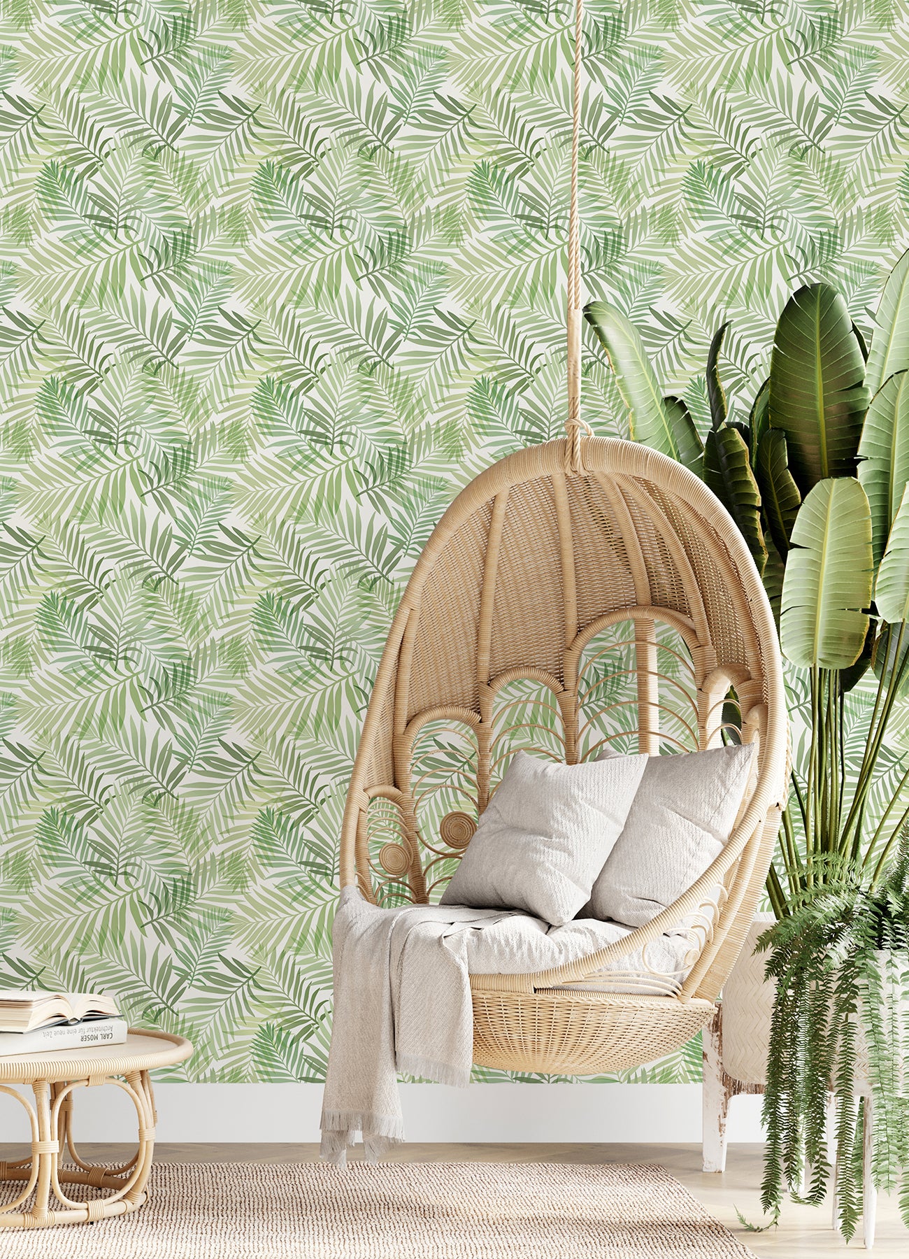 Tropical Vibe P&S Wallpaper in a room setting