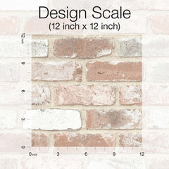 Reclaimed Brick Peel and Stick Wallpaper - dimensions