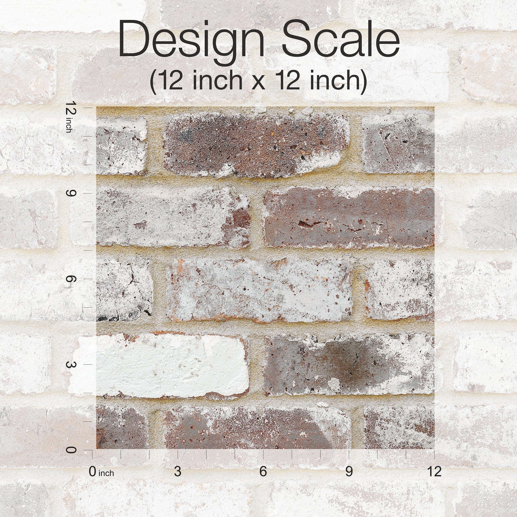 Reclaimed Brick Peel and Stick Wallpaper - detail