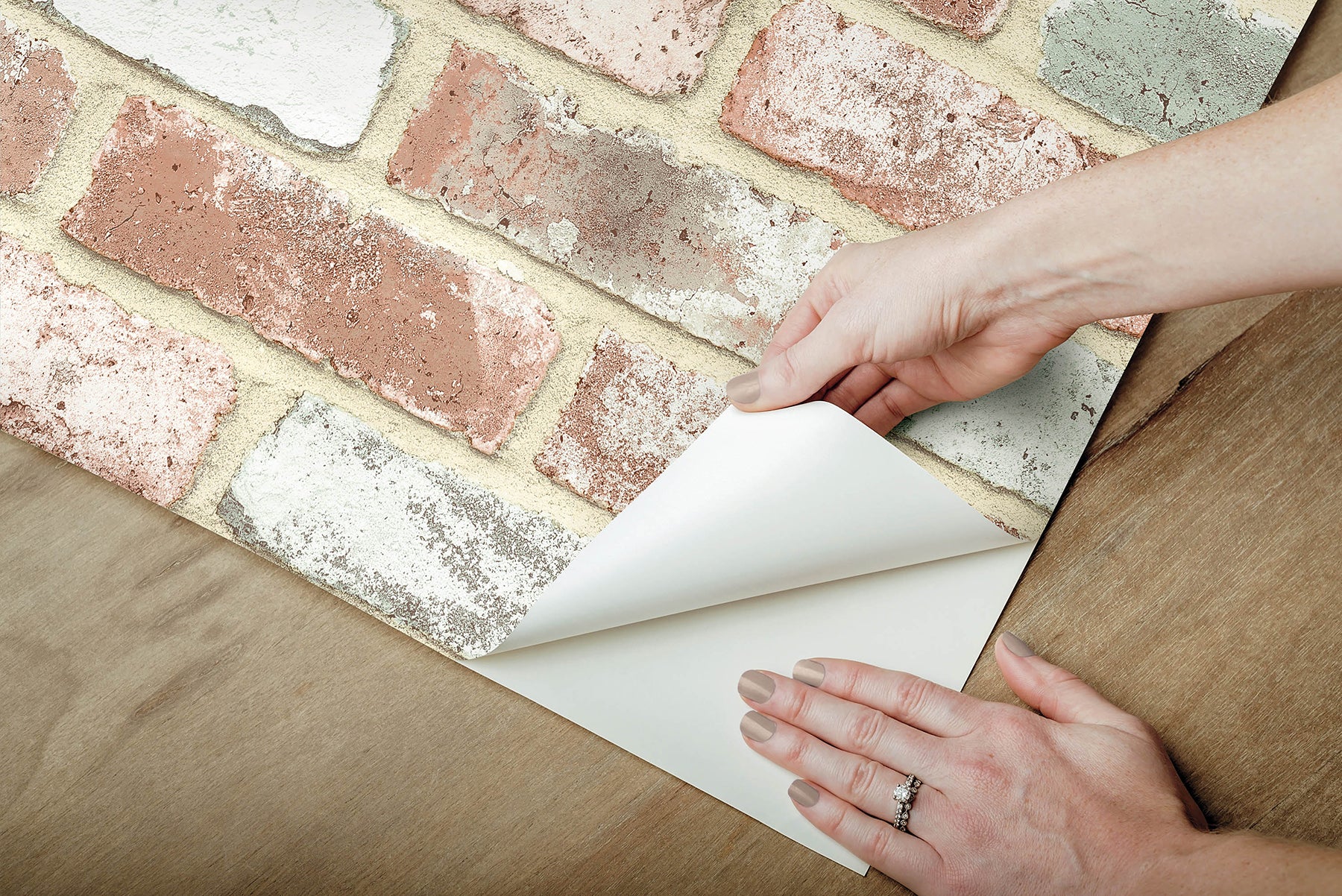 Reclaimed Brick Peel and Stick Wallpaper - peel and stick