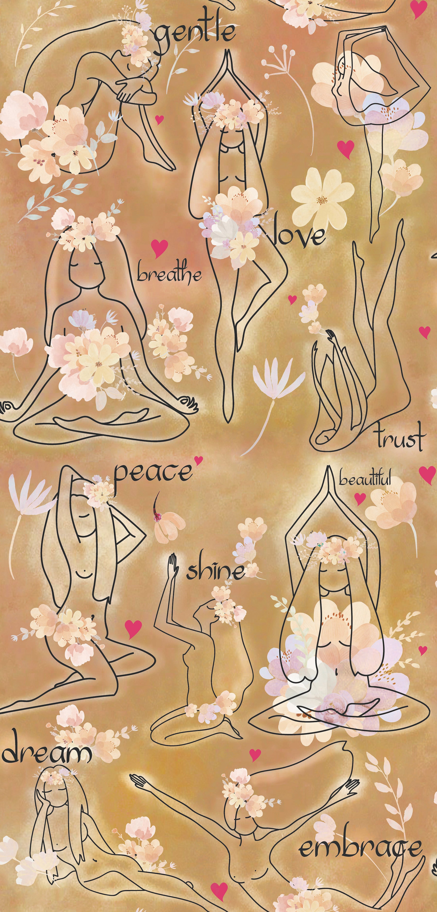 Yoga Goddesses P&S Wallpaper by WallPops