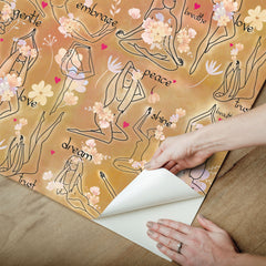 Yoga Goddesses P&S Wallpaper - how to peel