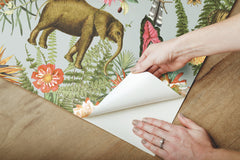 Tropical Zoo Peel & Stick Wallpaper - how to peel