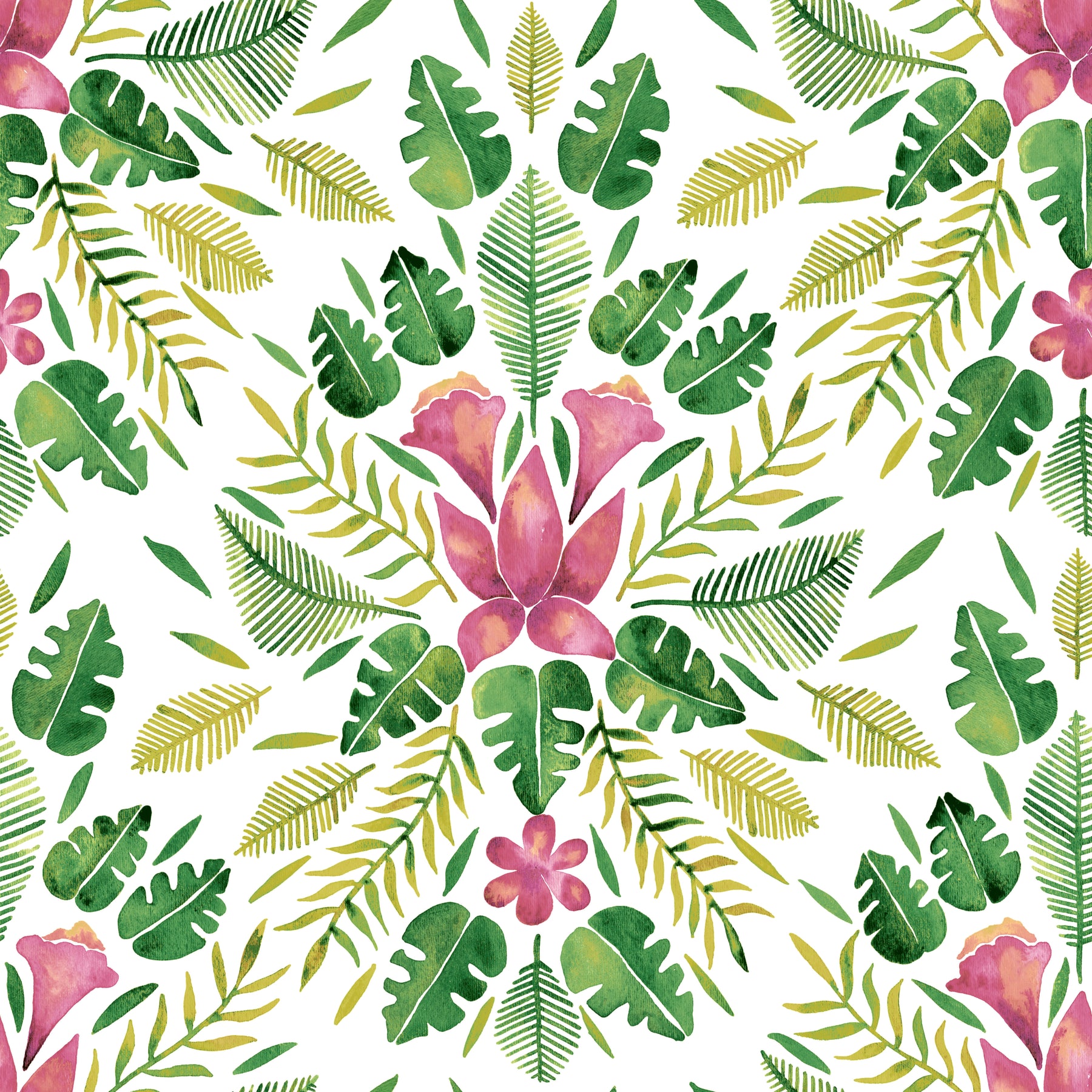 Green Cat Coquillette Tropical Peel and Stick Wallpaper by WallPops