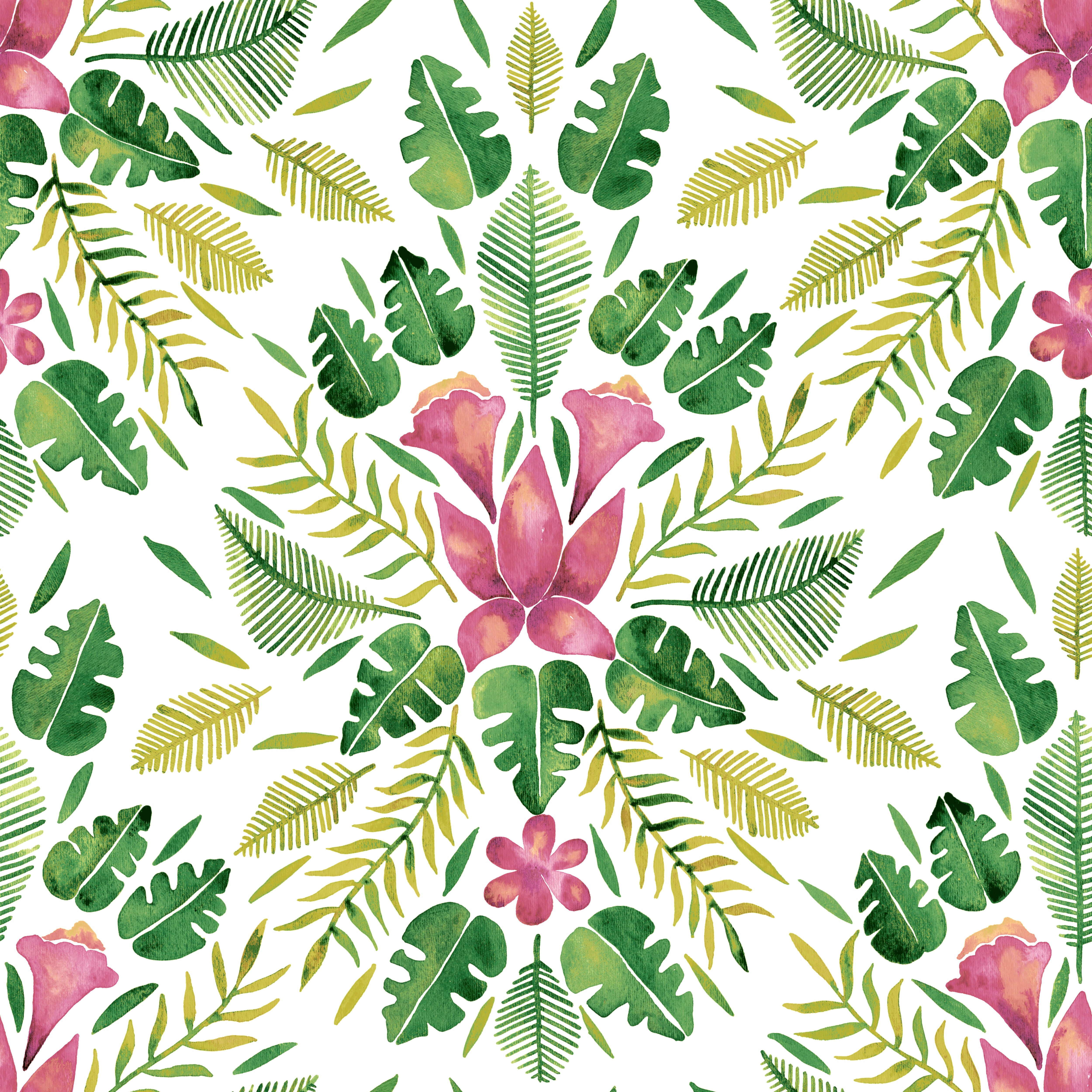 Green Cat Coquillette Tropical Peel and Stick Wallpaper by WallPops