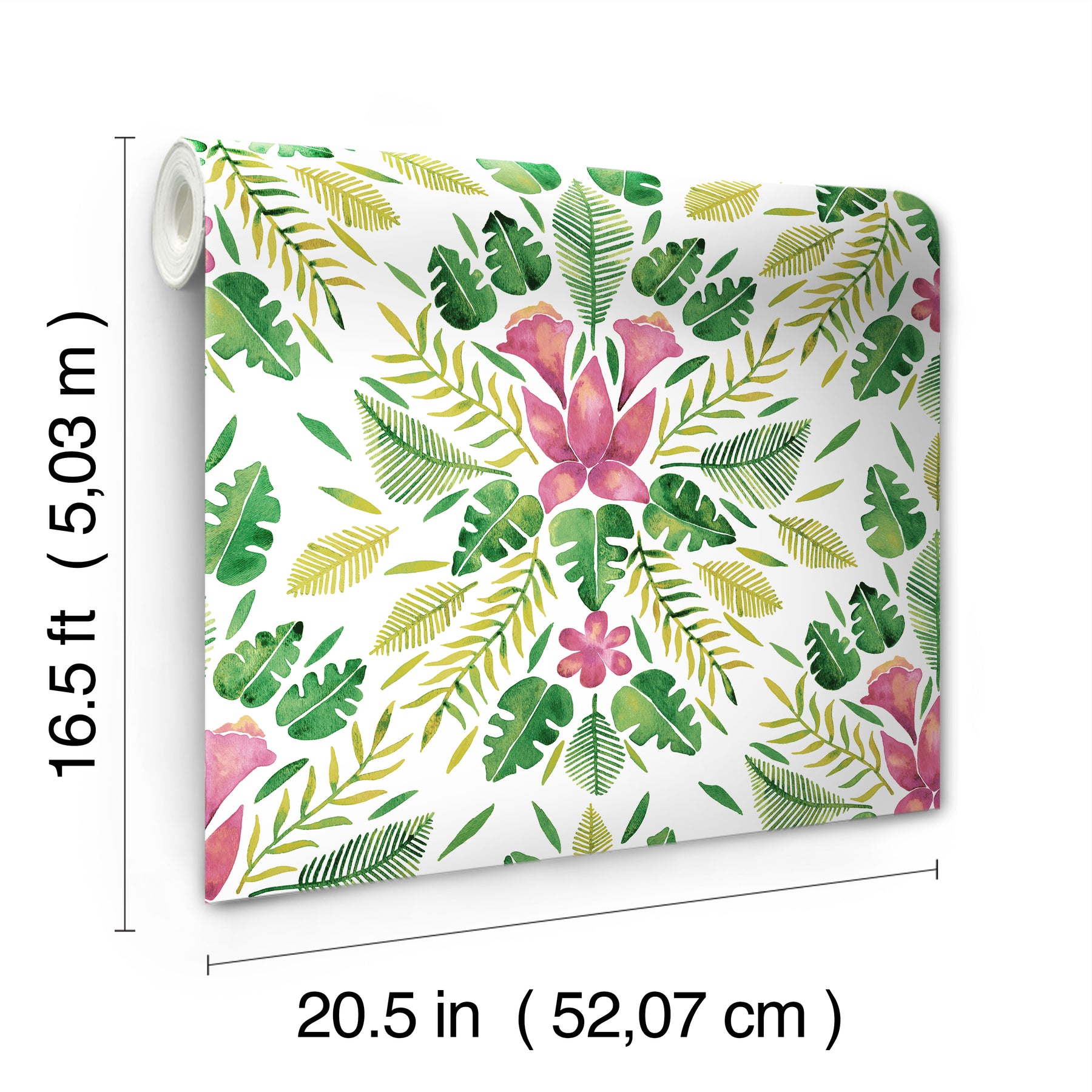Green Cat Coquillette Tropical Peel and Stick Wallpaper