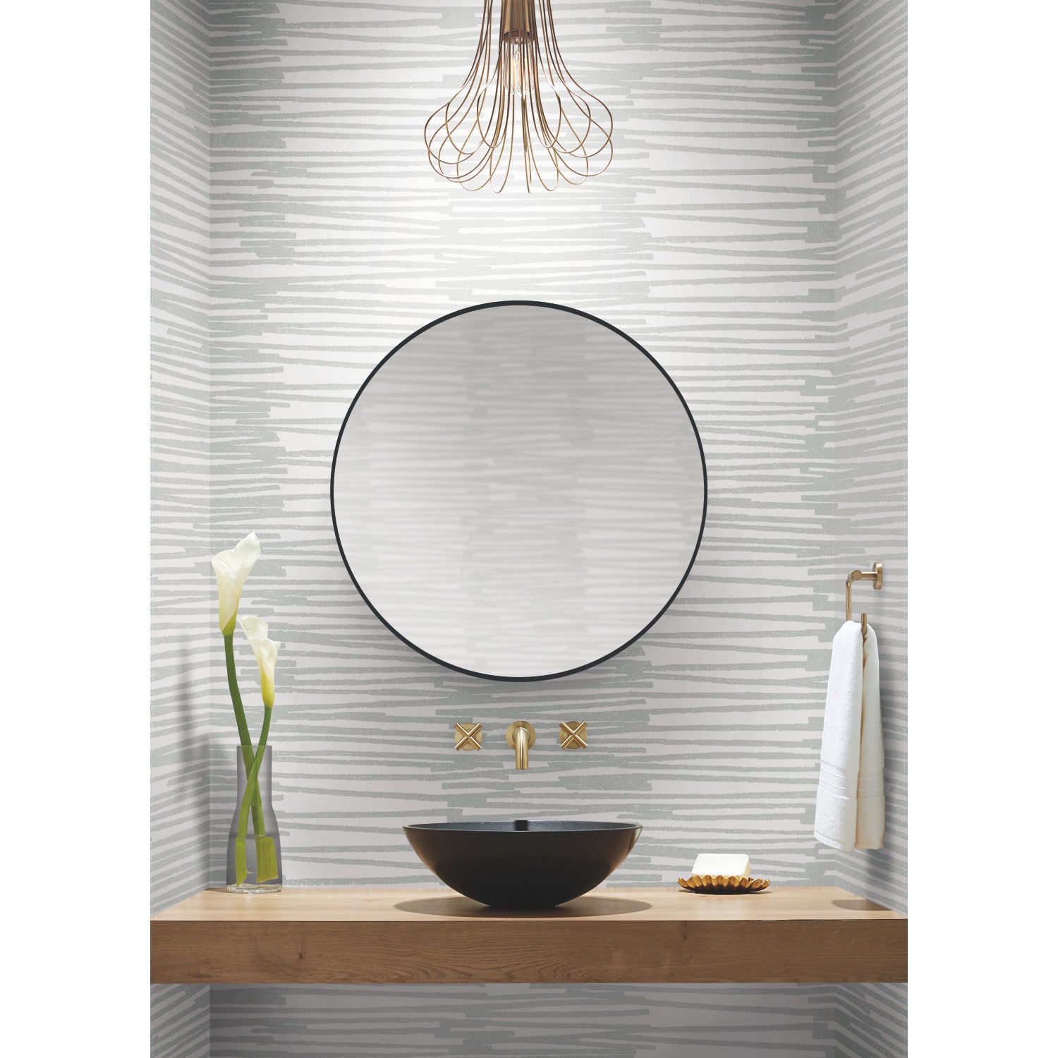 Nikki Chu Burundi Thatch Peel and Stick Wallpaper