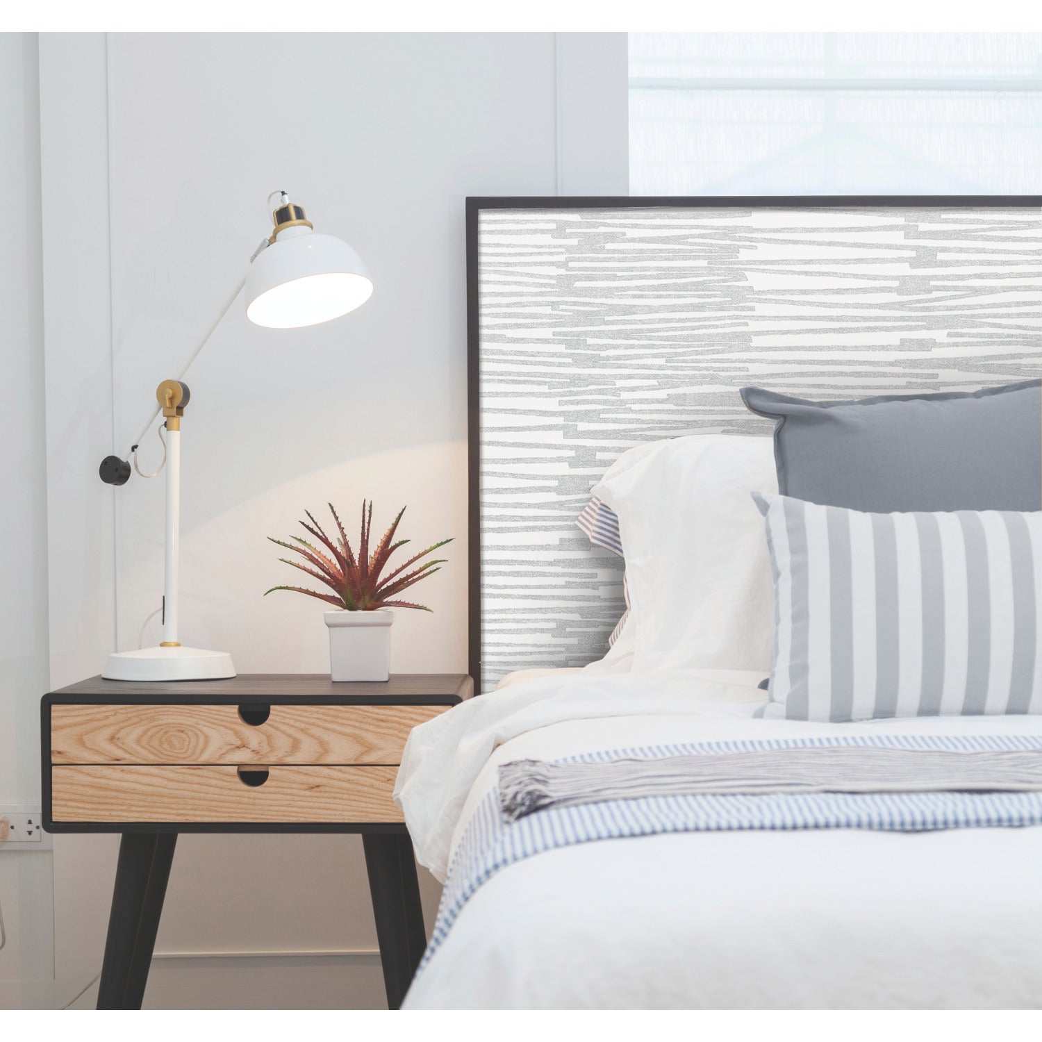 Nikki Chu Burundi Thatch Peel and Stick Wallpaper