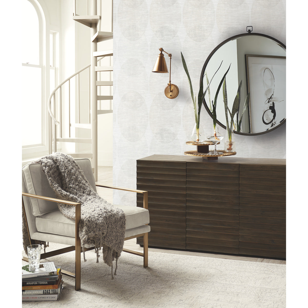 Sahara P&S Wallpaper in a room setting