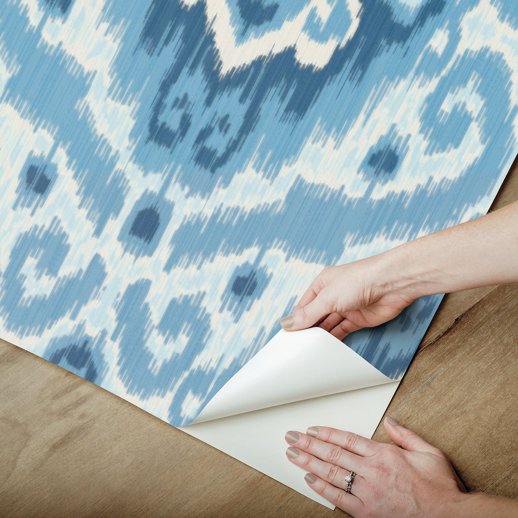 Bohemian Ikat Peel & Stick Wallpaper - how to peel