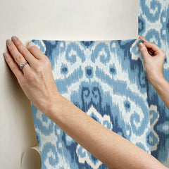 Bohemian Ikat Peel & Stick Wallpaper - how to stick
