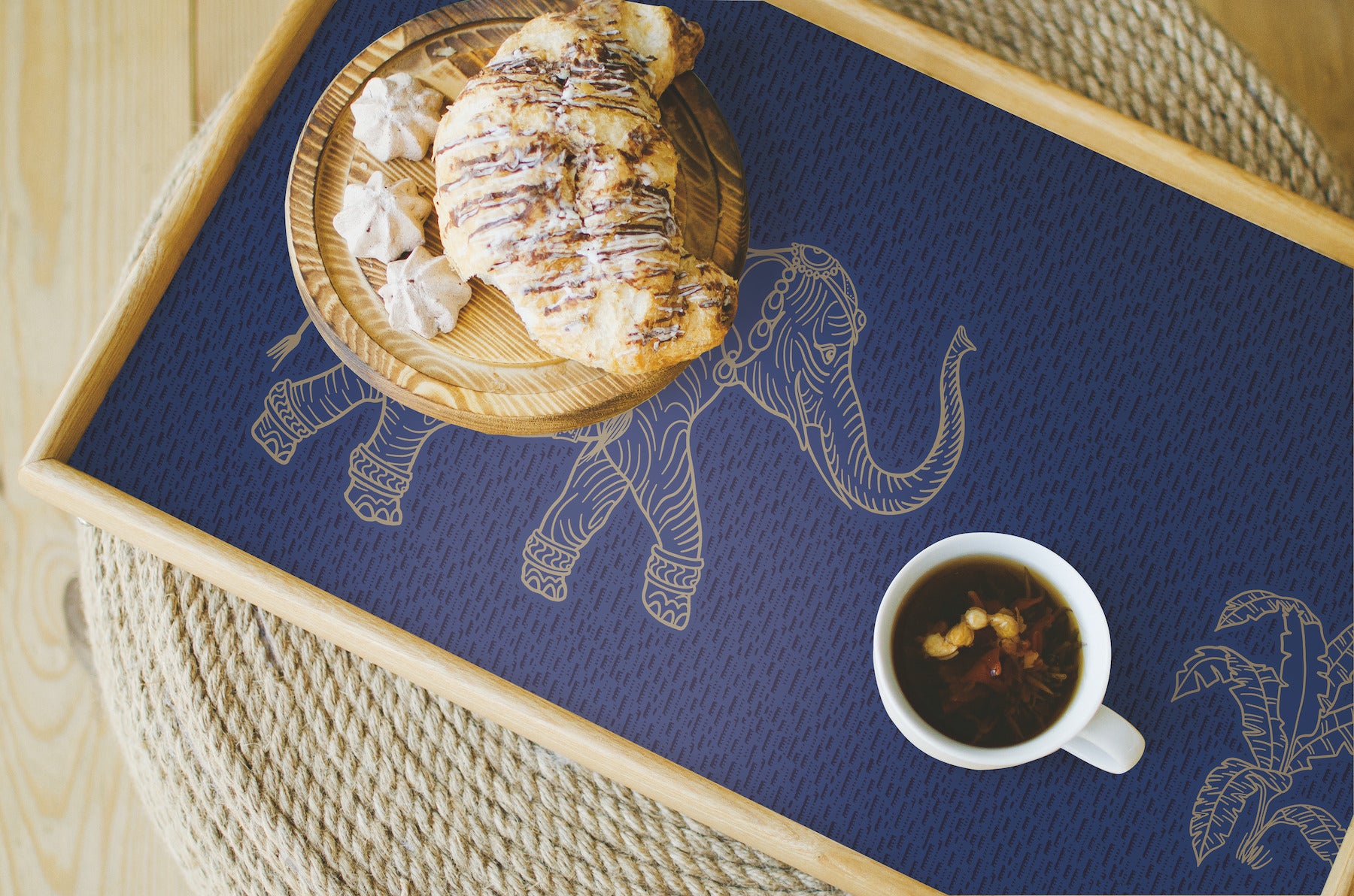Elephant Walk Peel & Stick Wallpaper in a room setting