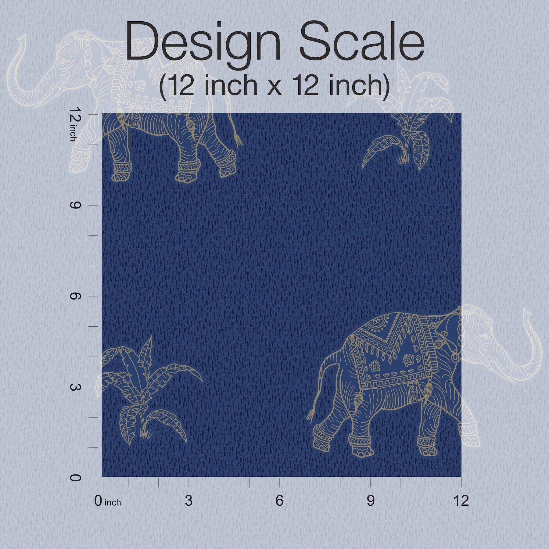 Elephant Walk Peel & Stick Wallpaper pattern close-up