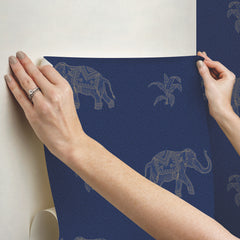 Elephant Walk Peel & Stick Wallpaper - how to stick