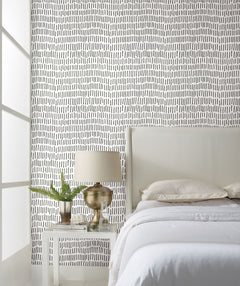 Tick Mark Peel and Stick Wallpaper in a room setting