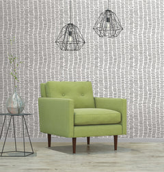 Tick Mark Peel and Stick Wallpaper in a room setting