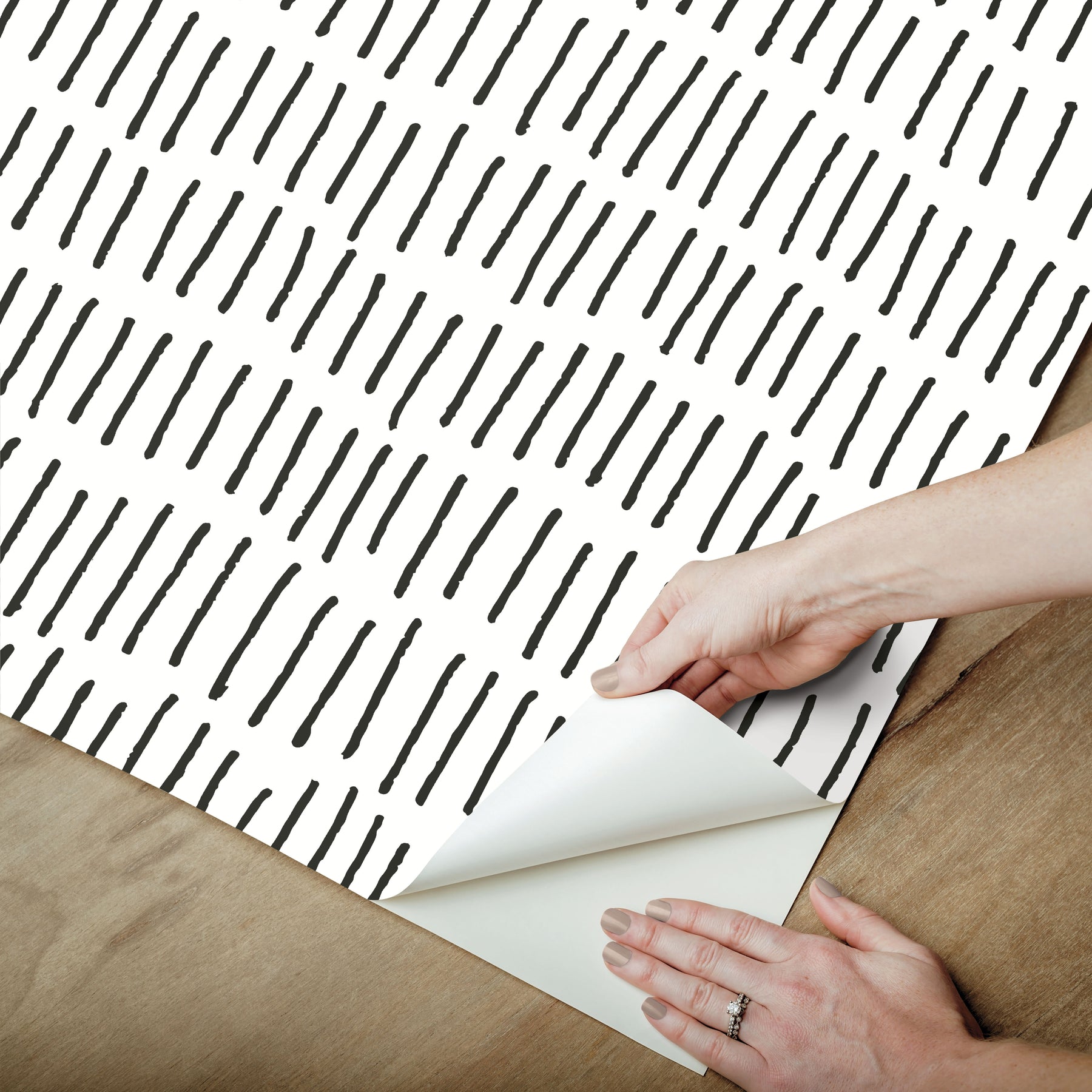 Tick Mark Peel and Stick Wallpaper - how to peel